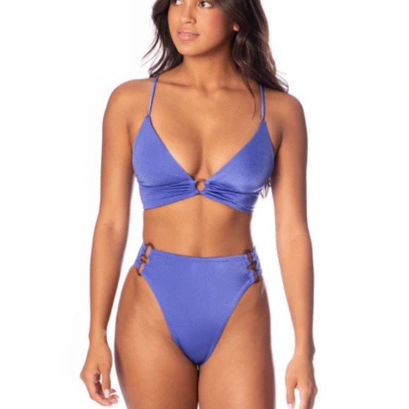 Maaji Blue and White Bikini with Unique Pattern - Picture 2 of 10